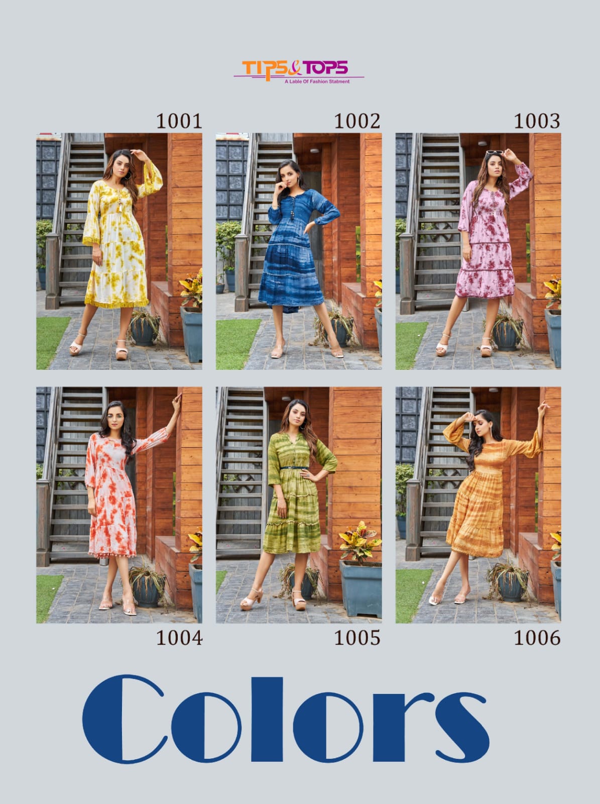 TIPS TOPS COLORS Fancy Printed Rayon Designer Ethnic Wear Kurti Collection